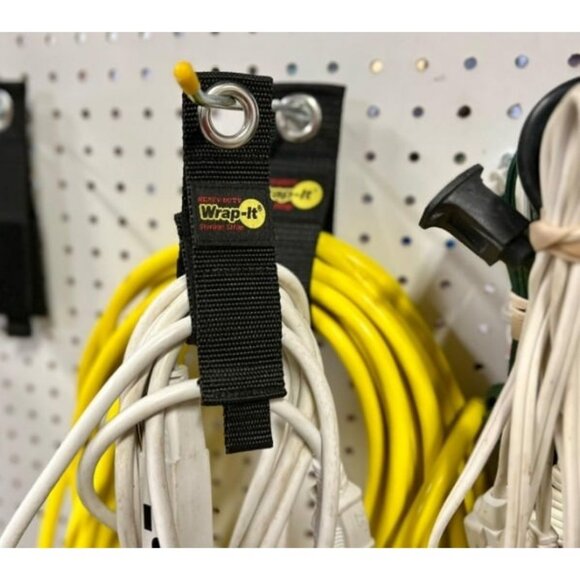 Heavy-Duty Straps 13-inch (6 Pack) Hook and Loop Extension Cord Organizer Hanger - Picture 2 of 3